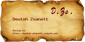 Deutsh Zsanett névjegykártya